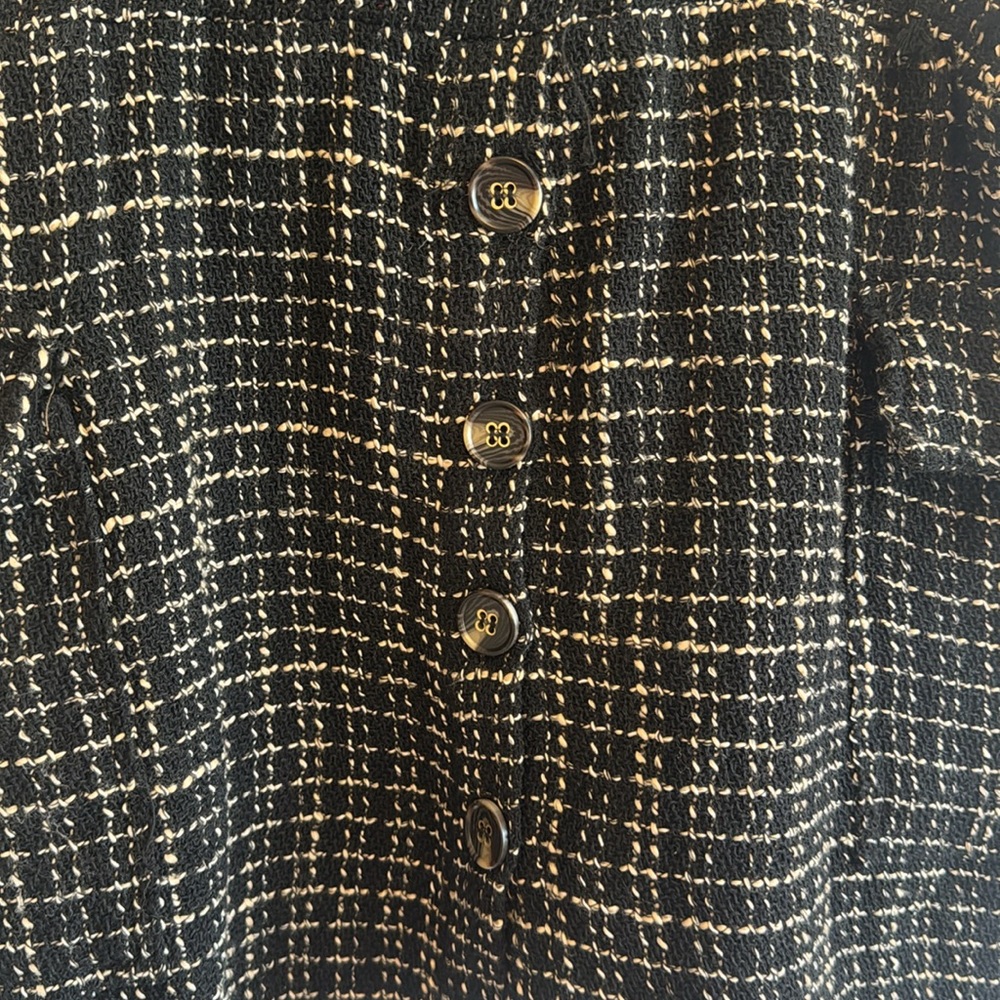 Black Tweed Overall Dress - size L - Picture 2 of 6